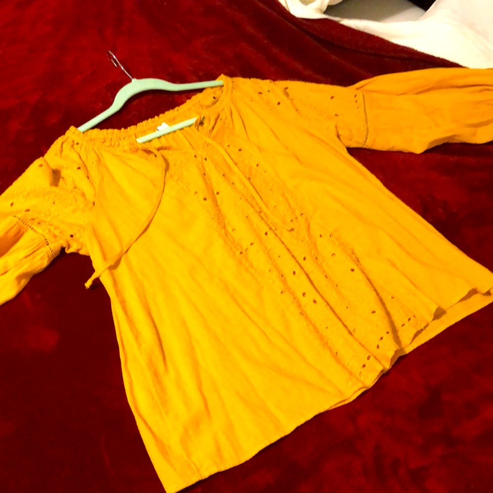 Gold shirt